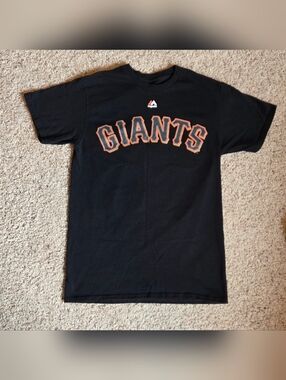 San Francisco Giants Andrew McCutchen #22 Majestic T-Shirt Black MLB Baseball Te